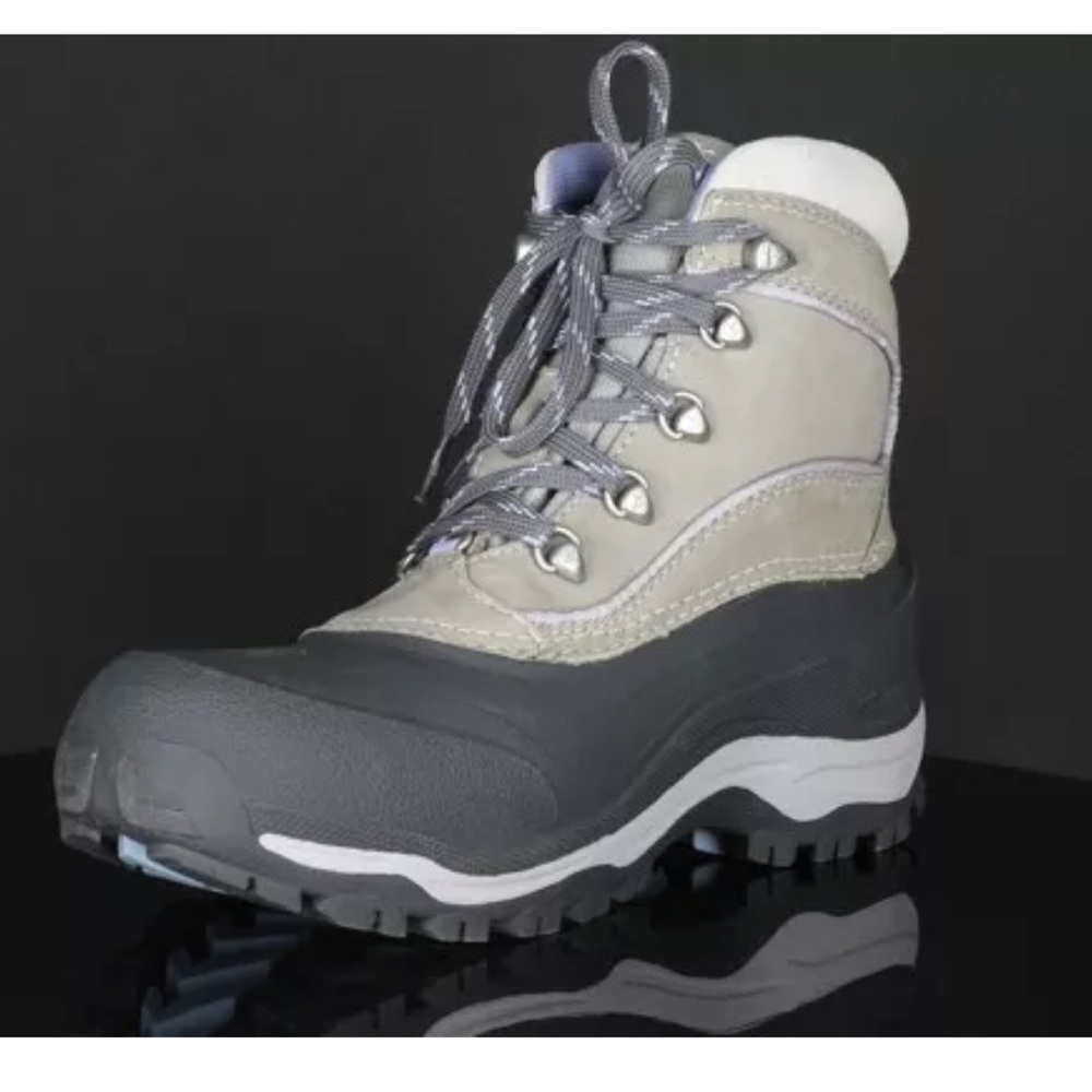 Eddie Bauer Snowfoil Boots SZ 8 Chrome Black NWD